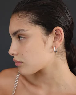 Maris Hoops in Silver