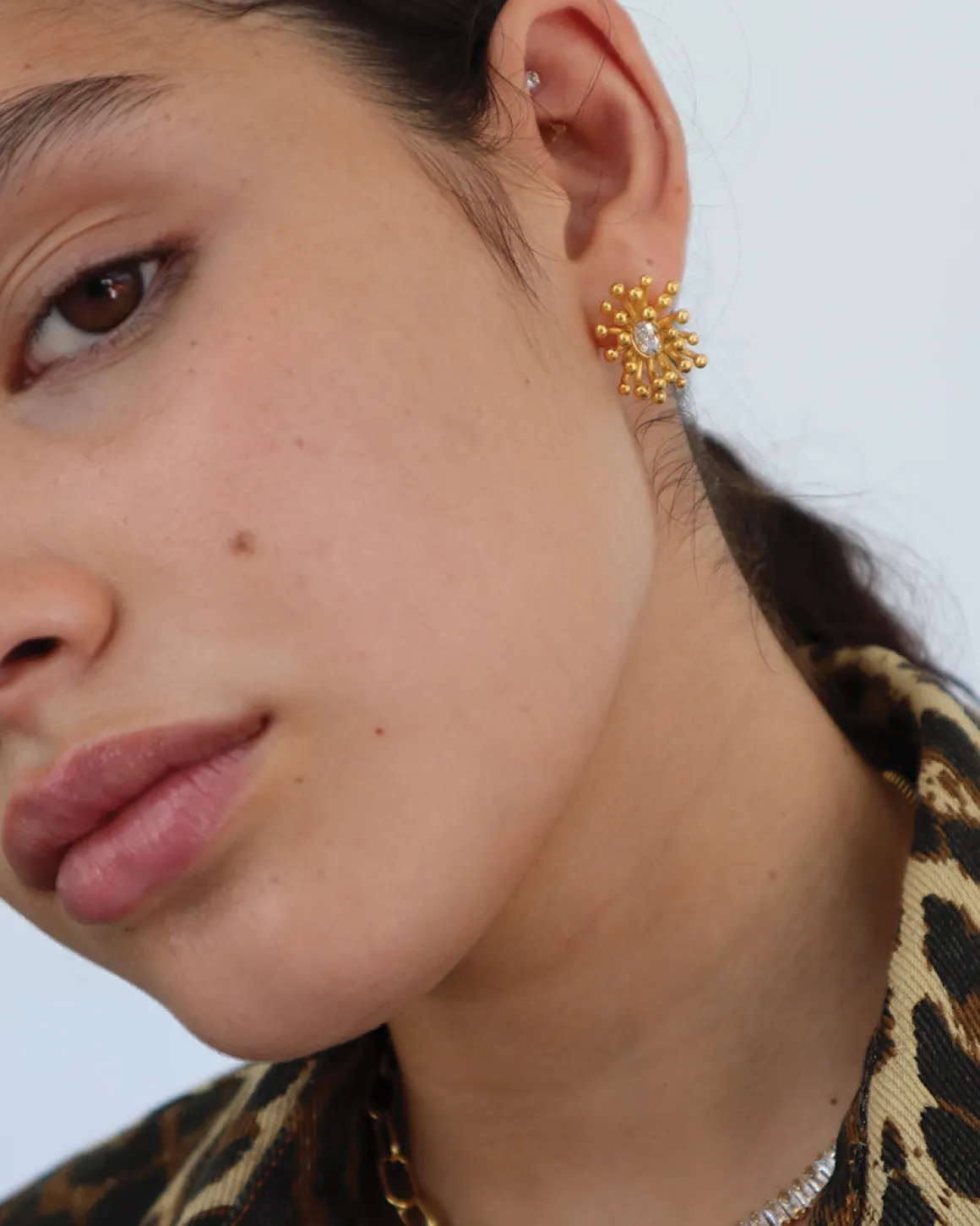 Oriana Earrings in Gold u0026 Crystal