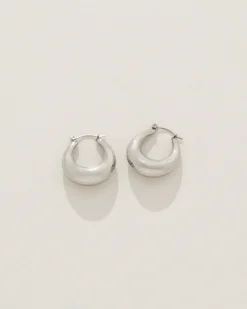 Paloma Hoops in Silver