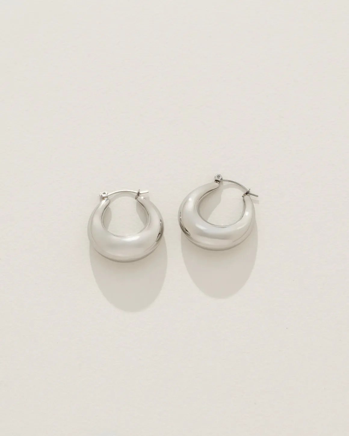Paloma Hoops in Silver