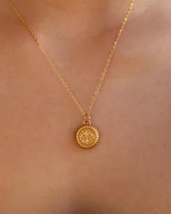 Sagittarius Zodiac Charm Necklace in Gold