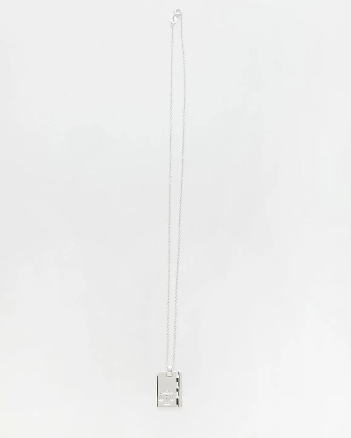 Silver Star Sign Necklace Libra