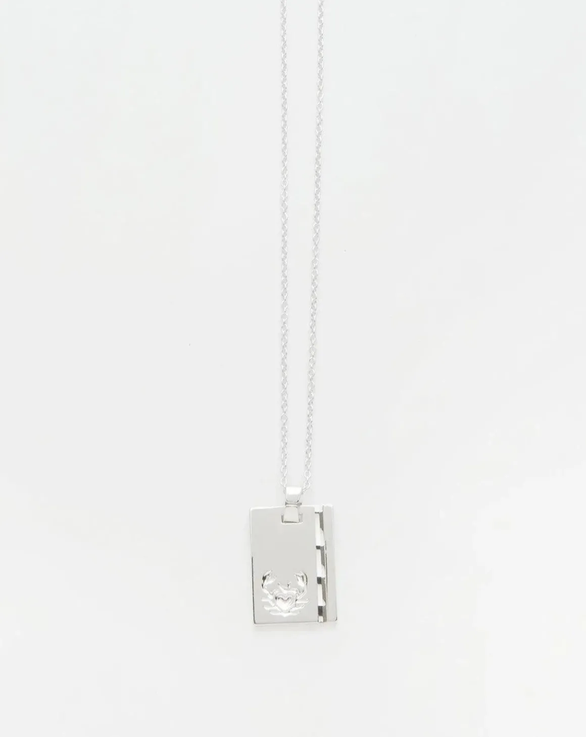 Silver Star Sign Necklace Cancer