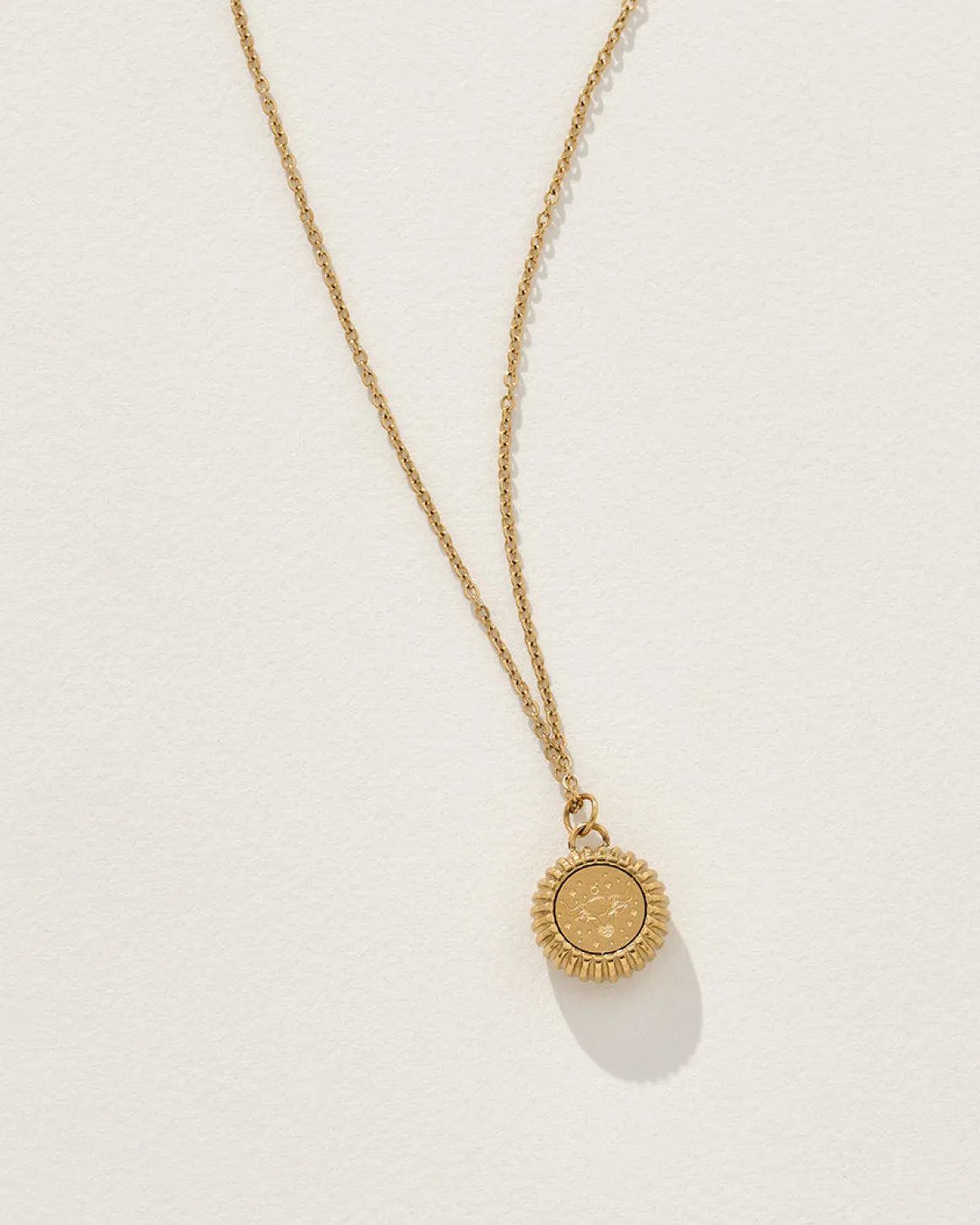 Taurus Zodiac Charm Necklace in Gold