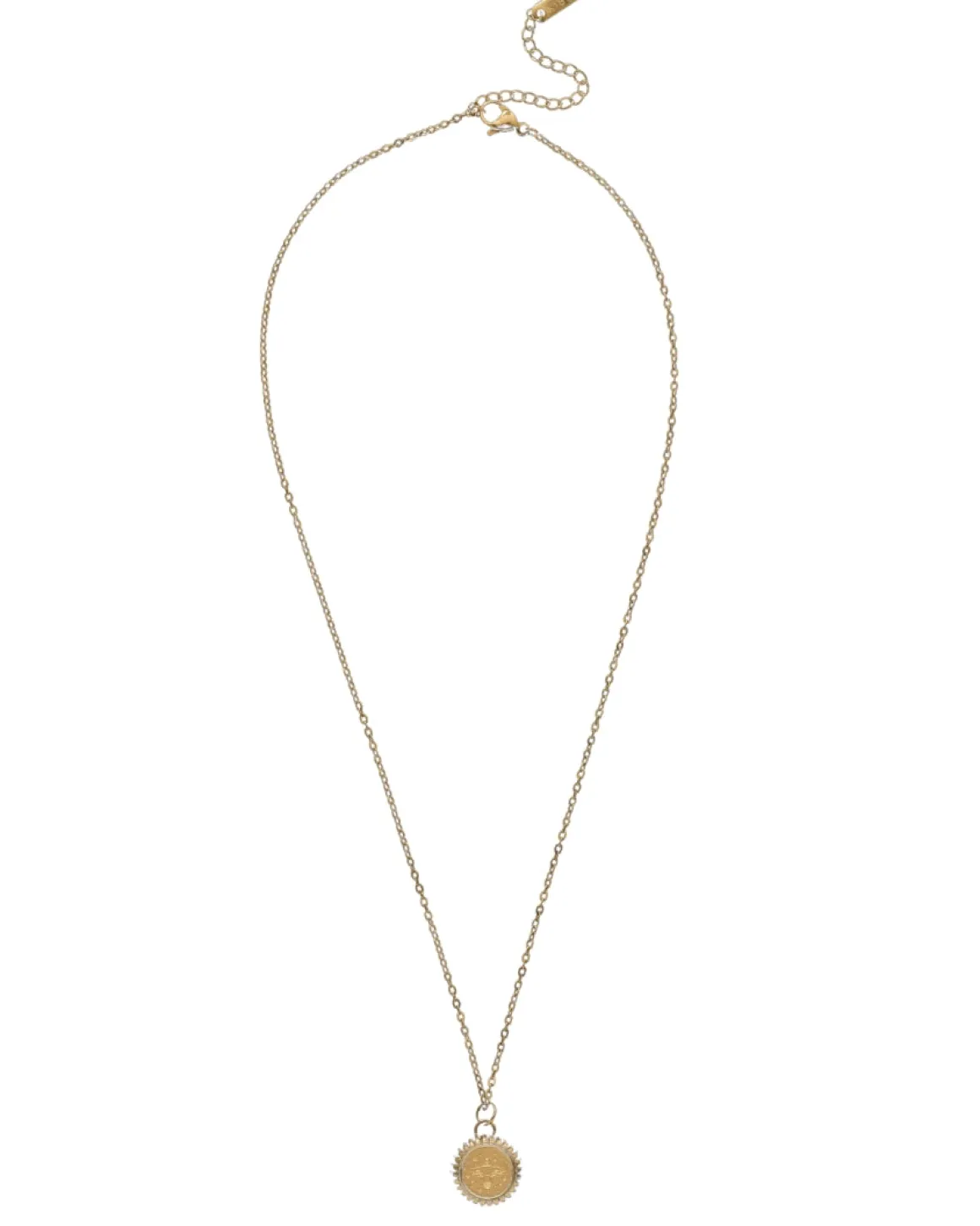 Taurus Zodiac Charm Necklace in Gold