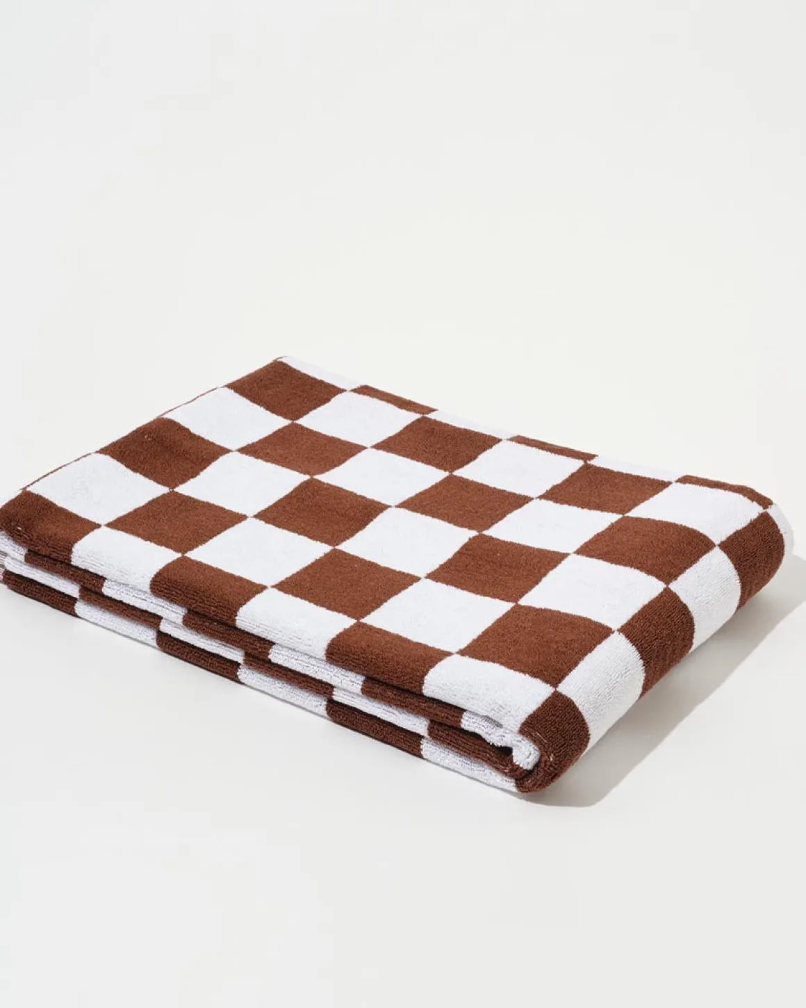 Towel Set Big Check in Brown