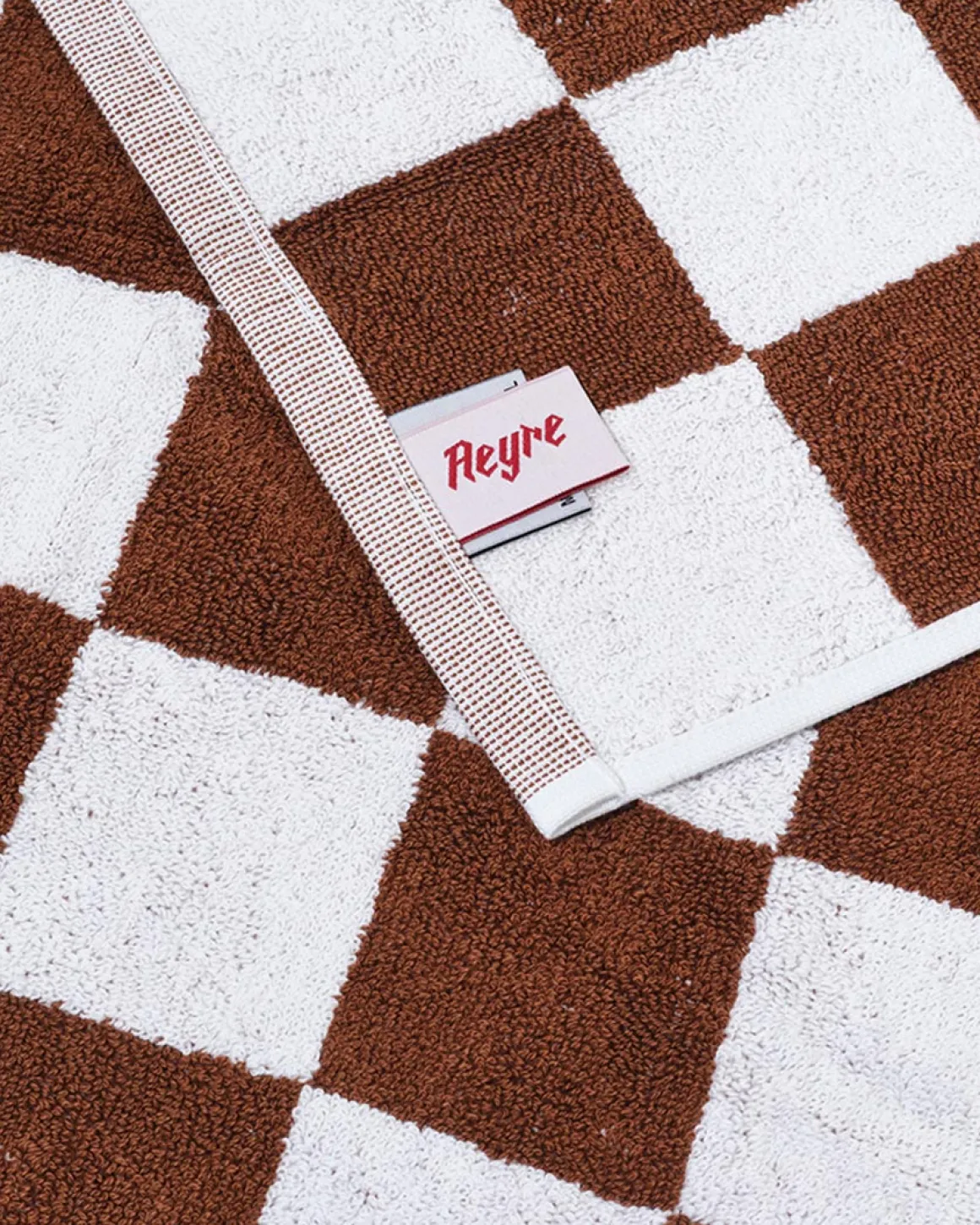 Towel Set Big Check in Brown