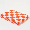 Towel Set Big Check in Orange