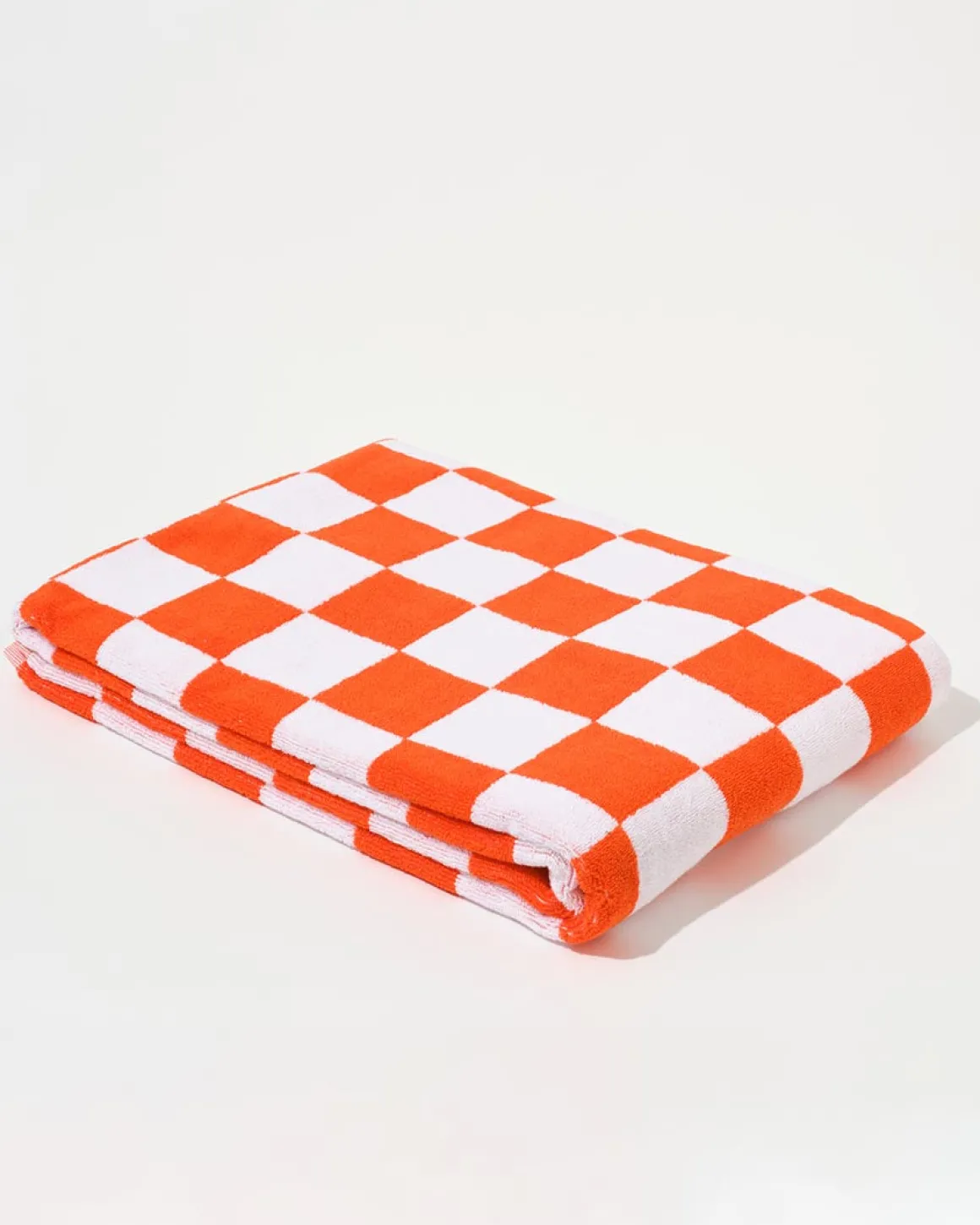 Towel Set Big Check in Orange