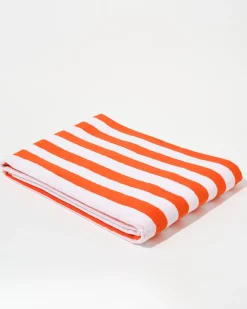 Towel Set Narrow Stripe in Orange
