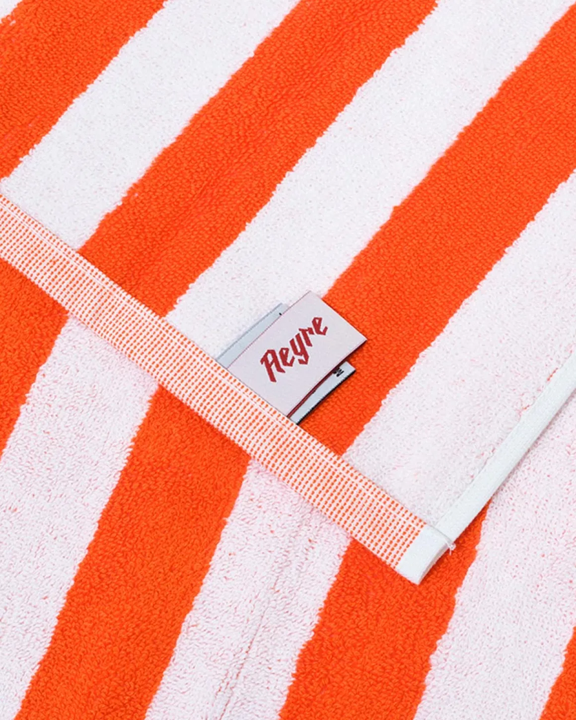 Towel Set Narrow Stripe in Orange
