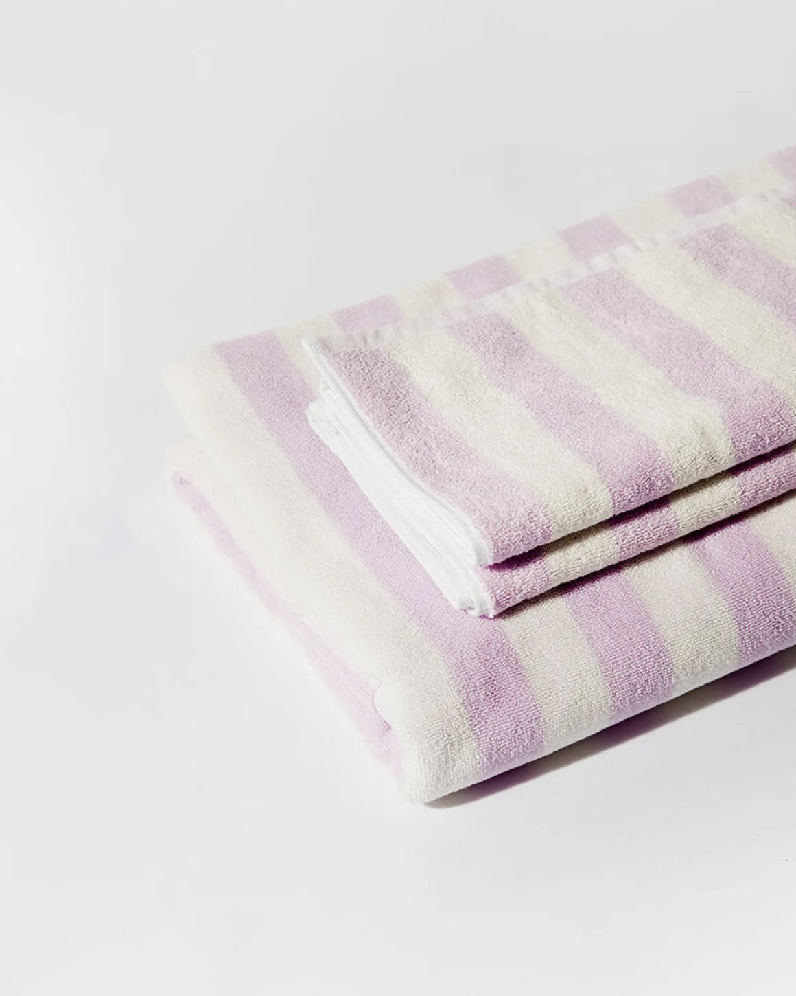 Towel Set Narrow Stripe in Lilac