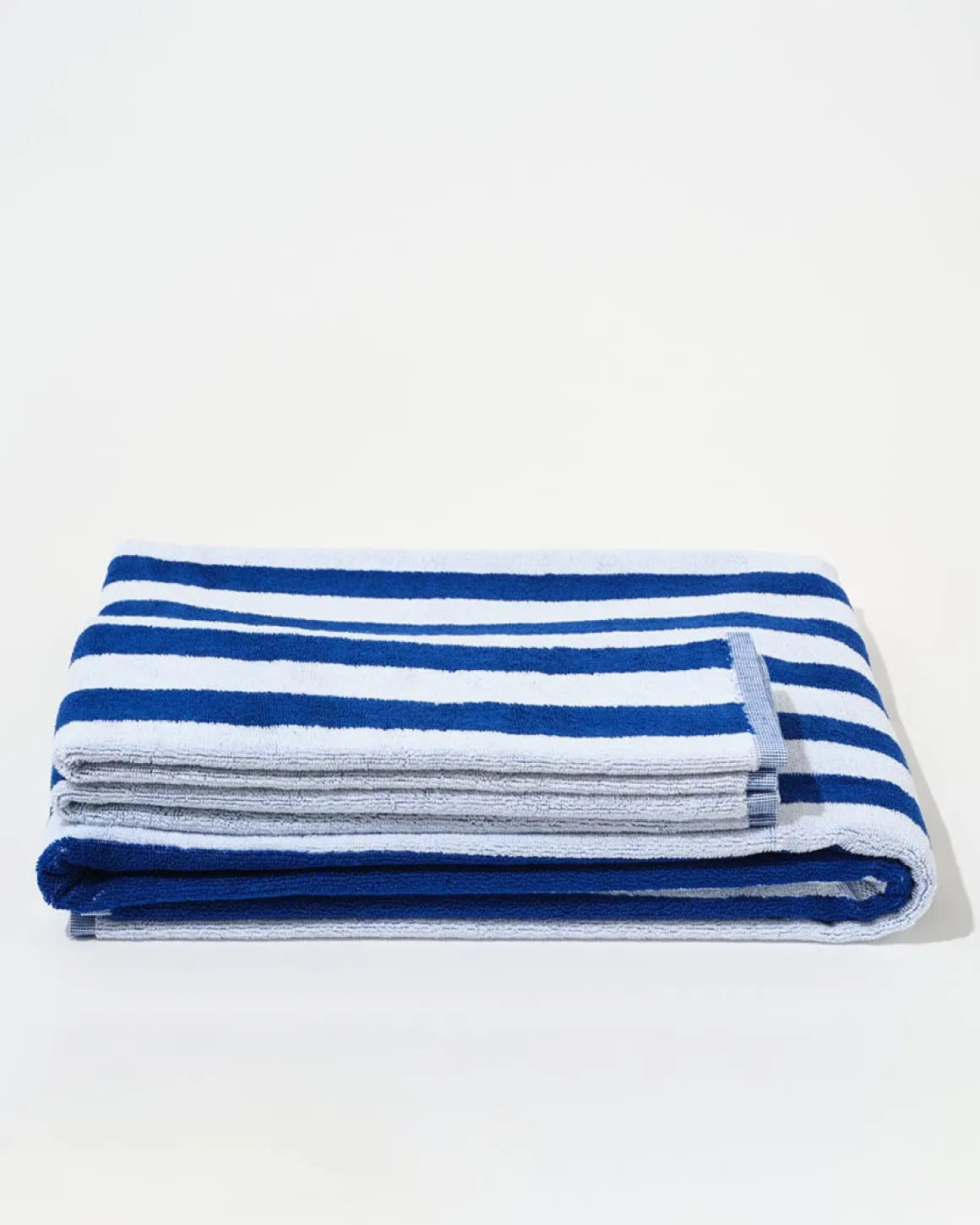 Towel Set Narrow Stripe in Cobalt