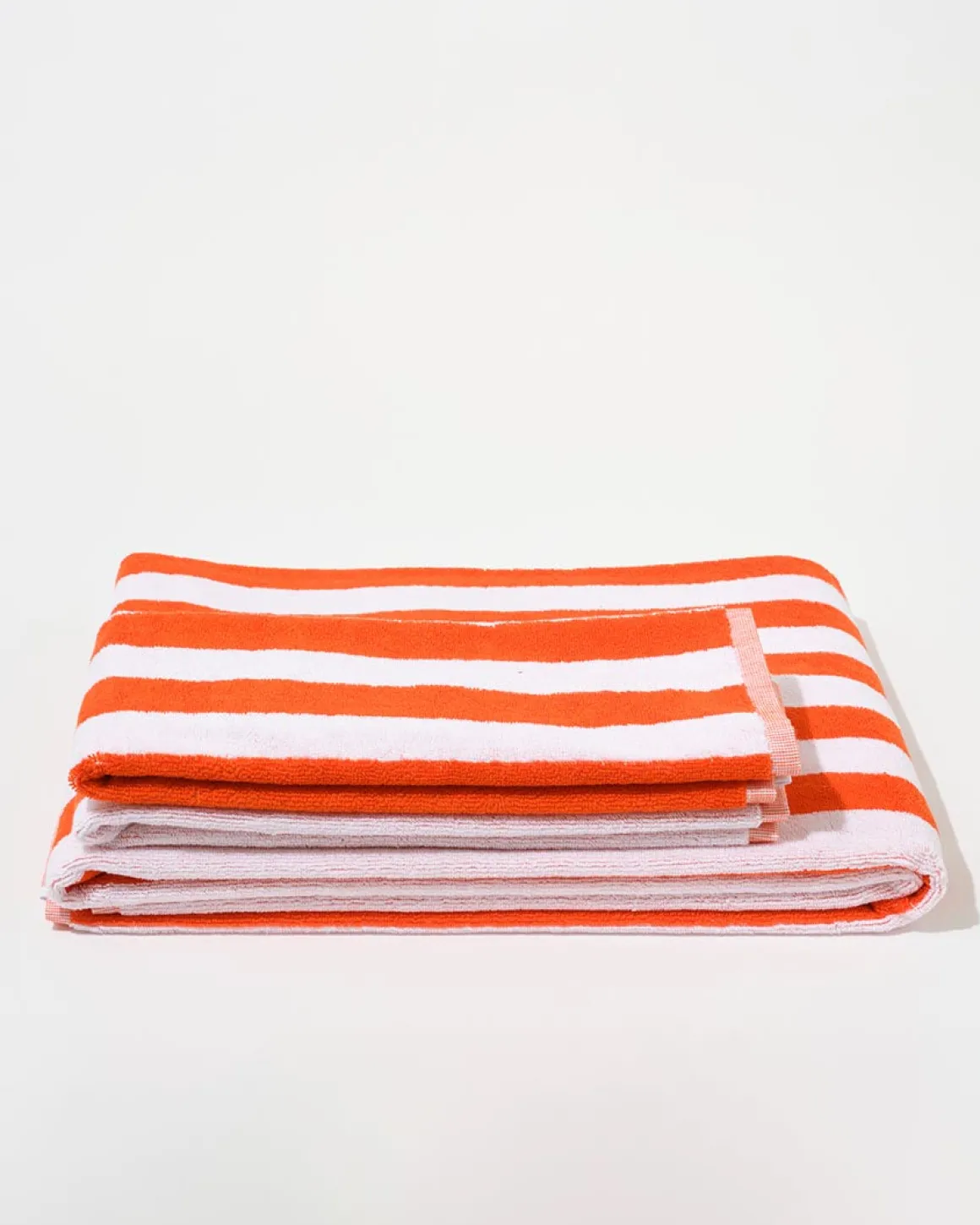 Towel Set Narrow Stripe in Orange