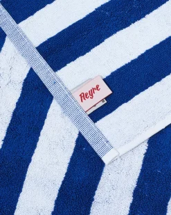 Towel Set Narrow Stripe in Cobalt