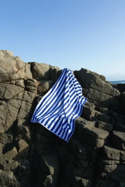 Towel Set Narrow Stripe in Cobalt
