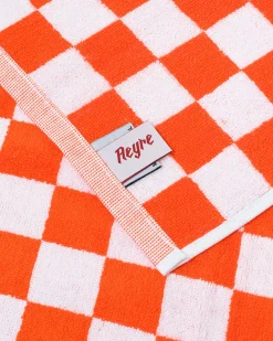 Towel Set Small Check in Orange