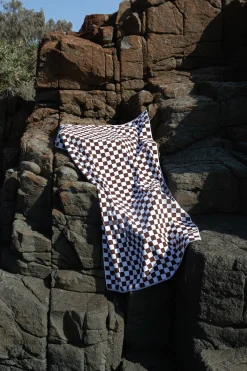 Towel Set Small Check in Brown