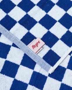 Towel Set Small Check in Cobalt