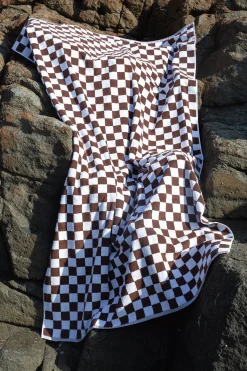 Towel Set Small Check in Brown