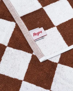 Towel Set Small Check in Brown