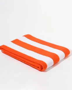 Towel Set Wide Stripe in Orange