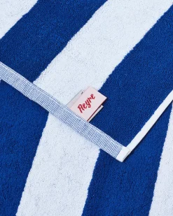 Towel Set Wide Stripe in Cobalt
