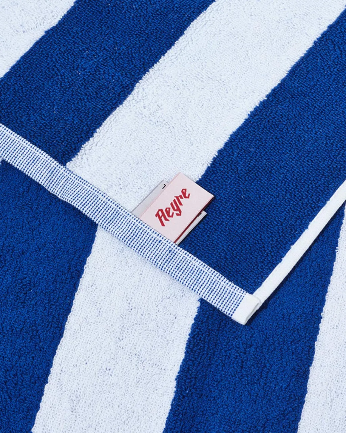 Towel Set Wide Stripe in Cobalt