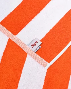 Towel Set Wide Stripe in Orange