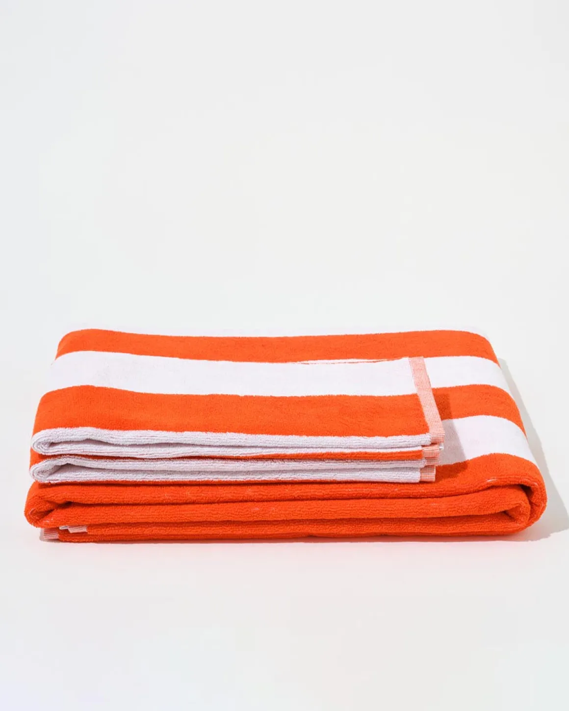 Towel Set Wide Stripe in Orange
