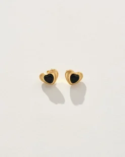 Waylon Earrings in Gold/Black