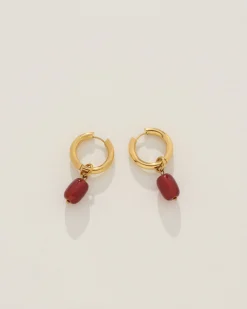 Zaya Hoops in Gold u0026 Red